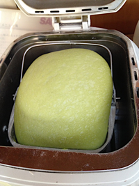 緑茶食パン発酵状態
